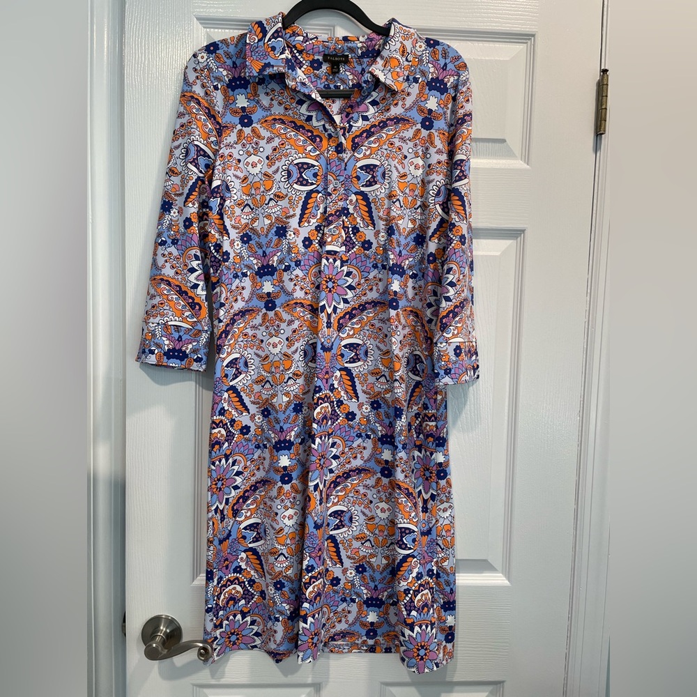 NWT- Talbots colorful paisley dress.